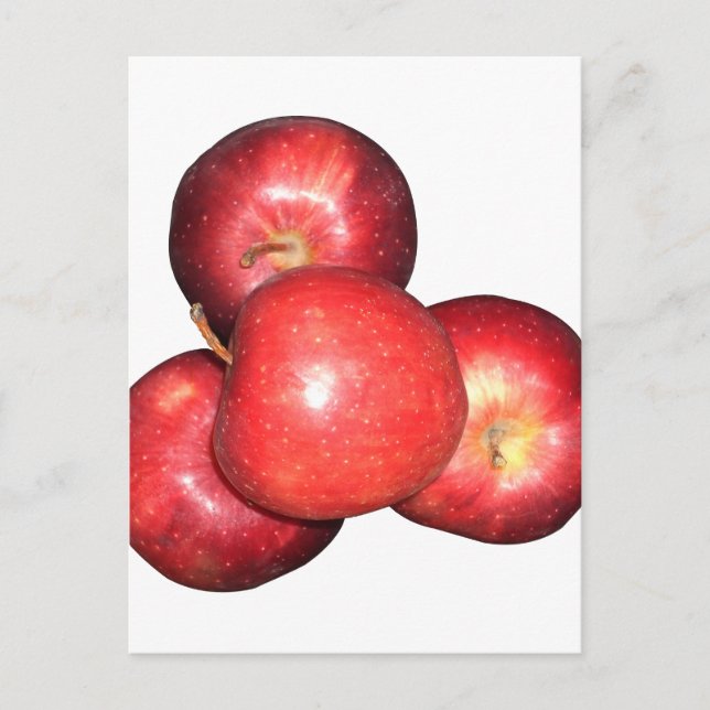 Sweet & Crisp Red Apples - Bio Fruchtwerbung Postkarte (Vorderseite)