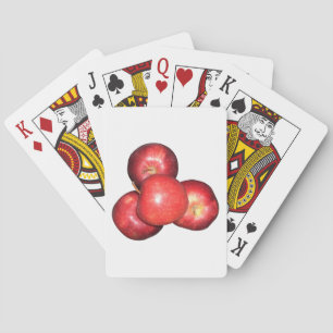 Sweet & Crisp Red Apples - Bio Fruchtwerbung Spielkarten