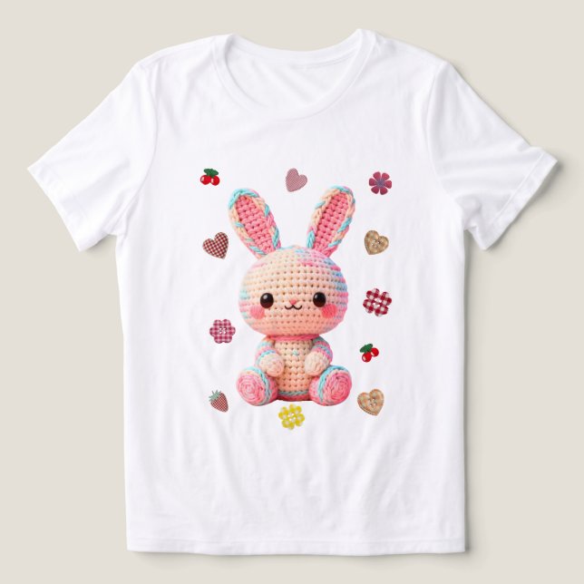Sweet Crochet Bunny Tri-Blend Shirt (Design Vorderseite)