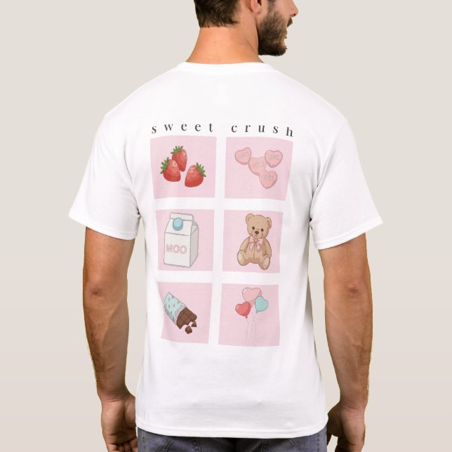Sweet Crush Cute Aesthetic Shirt (Rückseite)