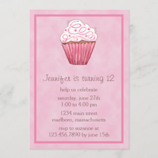 Sweet Cupcake Geburtstagsparty Einladung