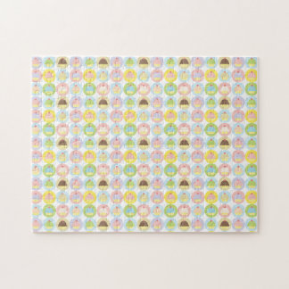 Sweet Cupcake Muster Jigsaw Puzzle