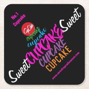 Sweet CUPCAKE Sweet Rechteckiger Pappuntersetzer