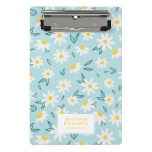 Sweet Daisies Muster Personalisiert Mini Klemmbrett