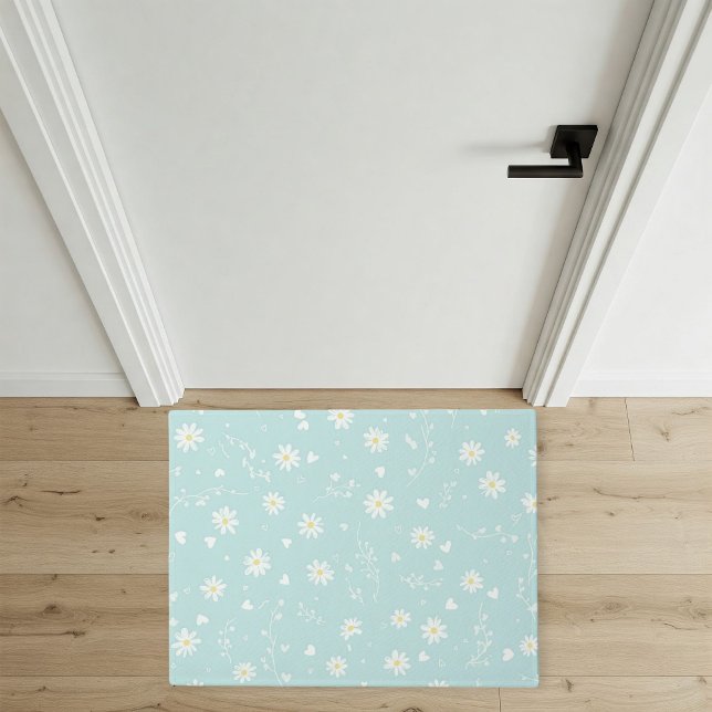 Sweet Daisies Welcome Mat - Personalized Doormat  Fußmatte (Von Creator hochgeladen)