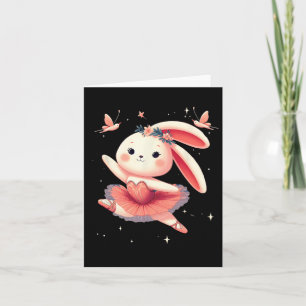 Sweet Dancing Ballerina Bunny Ballet Rabbit Girl F Karte