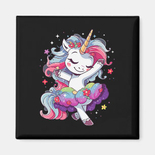 Sweet Dancing Ballerina Einhorn Ballet Einhorn Gir Magnet