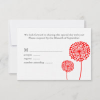 Sweet Dandelions Wedding Response Card