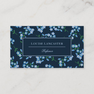 Sweet Dark Blue vergiss-Me-Not-Muster Visitenkarte