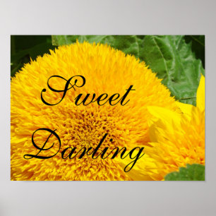 Sweet Darling Art druckt Hellgelbe Sonnenblume Poster