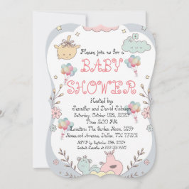 Sweet Delicate Balloon Baby Dusche Einladung