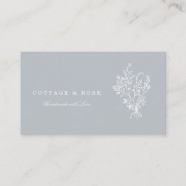 Sweet Delicate Shabby Hütte White Floral Bouquet Visitenkarte