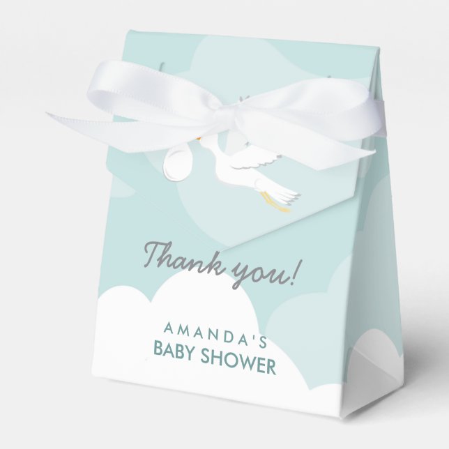 Sweet Delivery Stork Baby Shower Box Geschenkschachtel (Vorderseite)