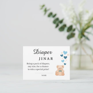Sweet Diaper Raffle Card for Baby Shower Begleitkarte