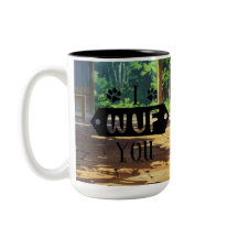 Sweet Dog in a Mug Illustration