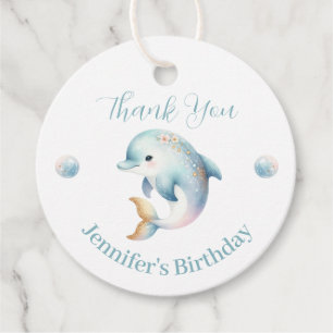 Sweet Dolphin Geburtstag Danke Ihnen für Tags Geschenkanhänger