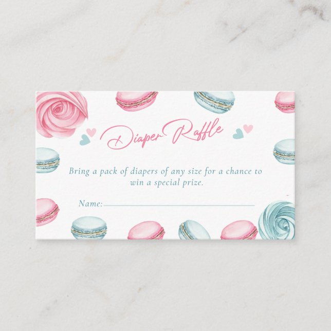 Sweet Donut Baby Showdiaper Raffle Ticket Begleitkarte (Vorderseite)