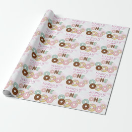 Sweet Donut Birthday | Party für farbige Kinder - Geschenkpapier