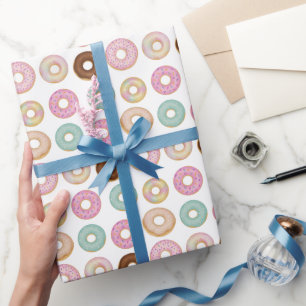 Sweet Donut Birthday Party für farbige Kinder - Geschenkpapier