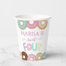 Sweet Donut Birthday | Party für farbige Kinder - Pappbecher