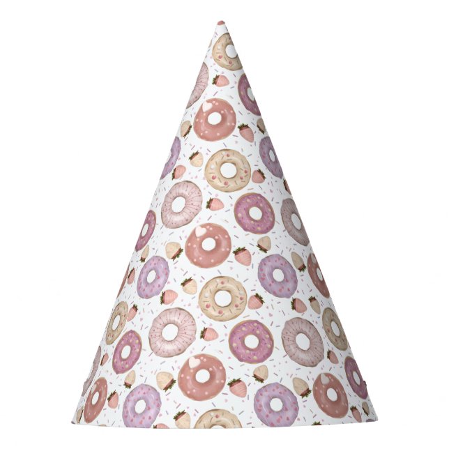Sweet Donut Birthday Partyhütchen (Vorderseite)
