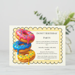 Sweet Donut Brunch Geburtstagsfeier Einladung