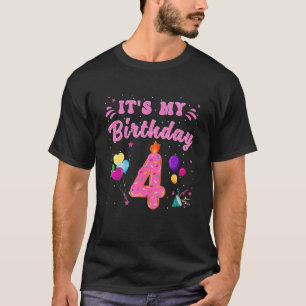Sweet Donut Es ist mein 4. Geburtstag 4 Jahre alt T-Shirt