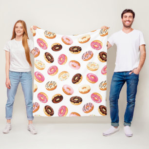 Sweet Donut Pattern Fleecedecke