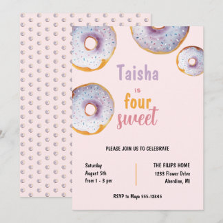 Sweet Donut Watercolor Illustration