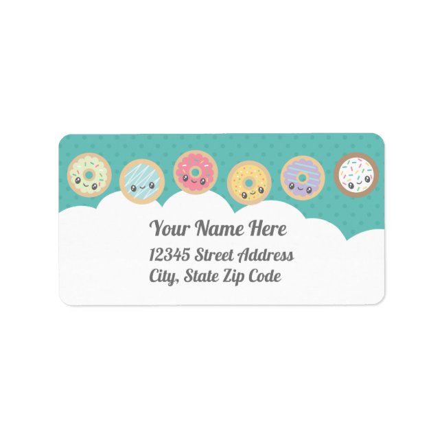 Sweet Donuts Adressaufkleber (Vorne)