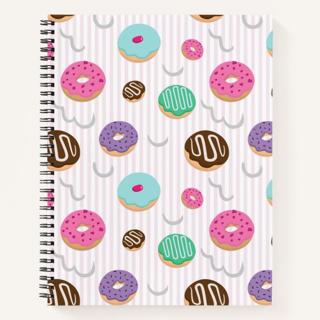 Sweet Donuts Bäckerei SpiralNotebook Notizbuch (Vorderseite)