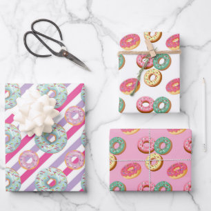 Sweet Donuts Serie Design 10 Geschenkpapier Set
