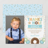 Sweet Doughnut Boy Carte de remerciements photo d'