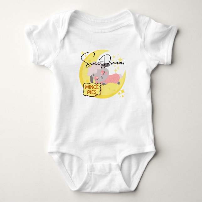 Sweet Dreams and Mince Pies Baby Strampler (Vorderseite)
