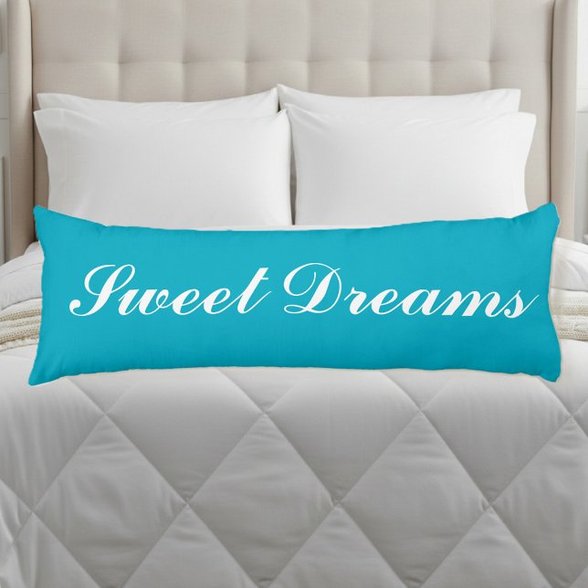 Sweet dreams Azure blue body pillow design Seitenschläferkissen (Azure blue body pillow sweet dreams)