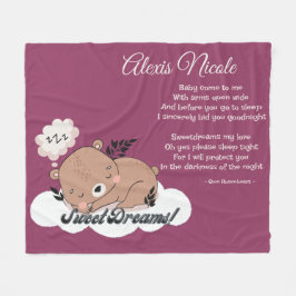 Sweet Dreams Baby Bear Fleecedecke