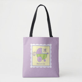 Sweet Dreams Baby Carriage Lavendel Mit Monogramm Tasche