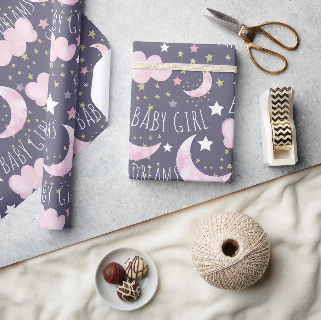 Sweet Dreams Baby Girl Geschenkpapier (Kunsthandwerk)