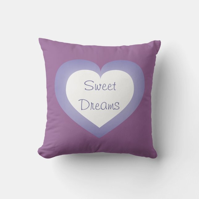 Sweet Dreams Baby Liebe Lavendel Kissen (Vorderseite)
