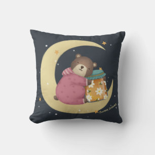 Sweet Dreams: Bären & Honey Illustration Kissen