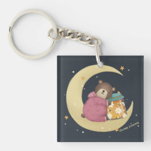 Sweet Dreams: Bären & Honey Illustration Schlüsselanhänger