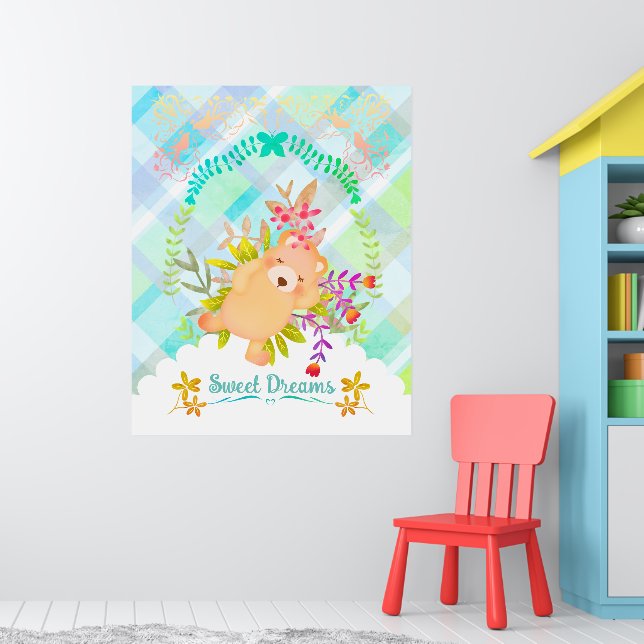 Sweet Dreams Bear Poster (Kinderzimmer 1)