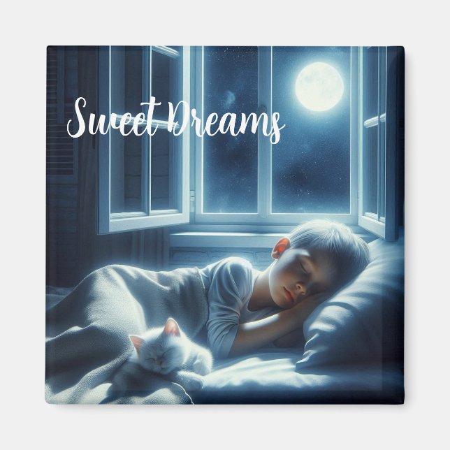 Sweet Dreams Cat Magnet (Vorne)