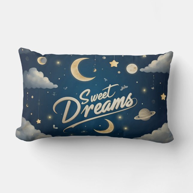 Sweet Dreams Celestial Design Lendenkissen (Vorderseite)