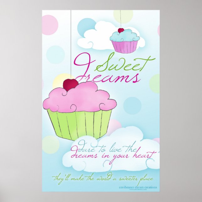 Sweet Dreams Cupcake Cloud Poster (Vorne)