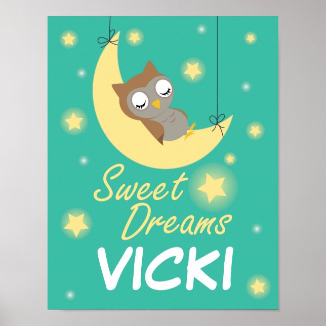 Sweet Dreams Design für Kinder. Poster (Vorne)