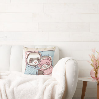 Sweet Dreams Ferret Couple Cute Pajamas Kissen
