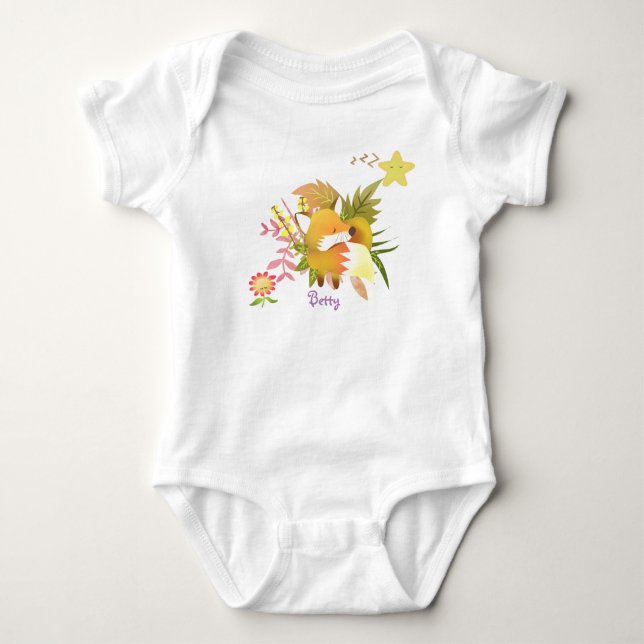 Sweet Dreams Fox Baby Bodysuit Strampler (Vorderseite)