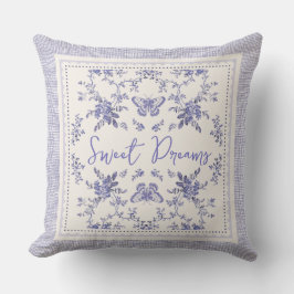 Sweet Dreams French Toile Throw Kissen 16" x 16"