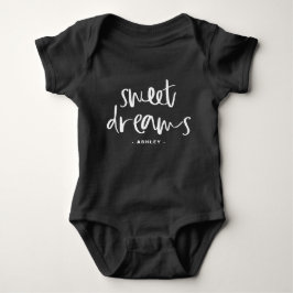 Sweet Dreams Handgeschriebene Typografie Personali Baby Strampler